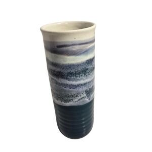 Signed Robinson Studio Pottery Vase: American Contemporary 1990s Layered Glaze